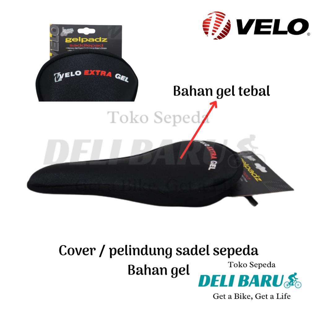 Velo Cover sadel super gel pelindung jok bahan super gel empuk sepeda MTB, federal, lipat, fixie