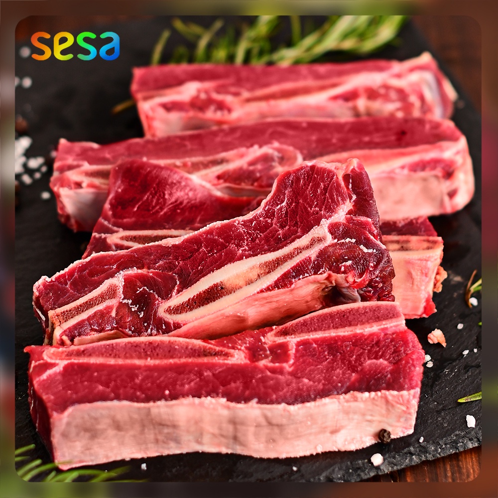 

GRASS FED Beef Ribs Beku Halal 500gr - Iga Sapi Frozen Food Daging Olahan