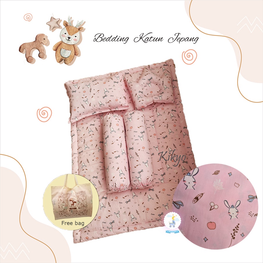 Bedding set baby katun jepang tokki / bedding set bayi / katun jepang / baby bedding