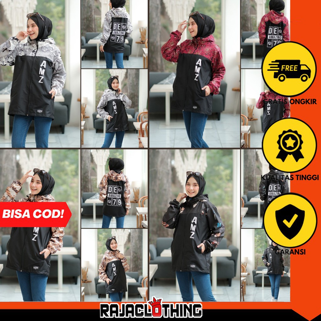 RCL - JAKET SEMI PARKA DE79 WANITA AMAZING TERBARU - JAKET SWEATER PARKA CEWEK DE79 L.XL