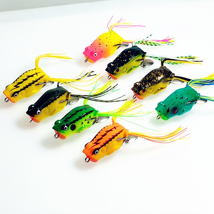 Umpan Pancing Bentuk Katak Ukuran 4cm / 7.5g Untuk Ikan Bass / Salmon / Trout / Catfish