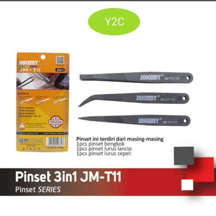 PINSET 3 IN 1 JAKEMY JM-T11 / ALAT SERVIS SERVICE HP LENGKAP TERLENGKAP TERMURAH