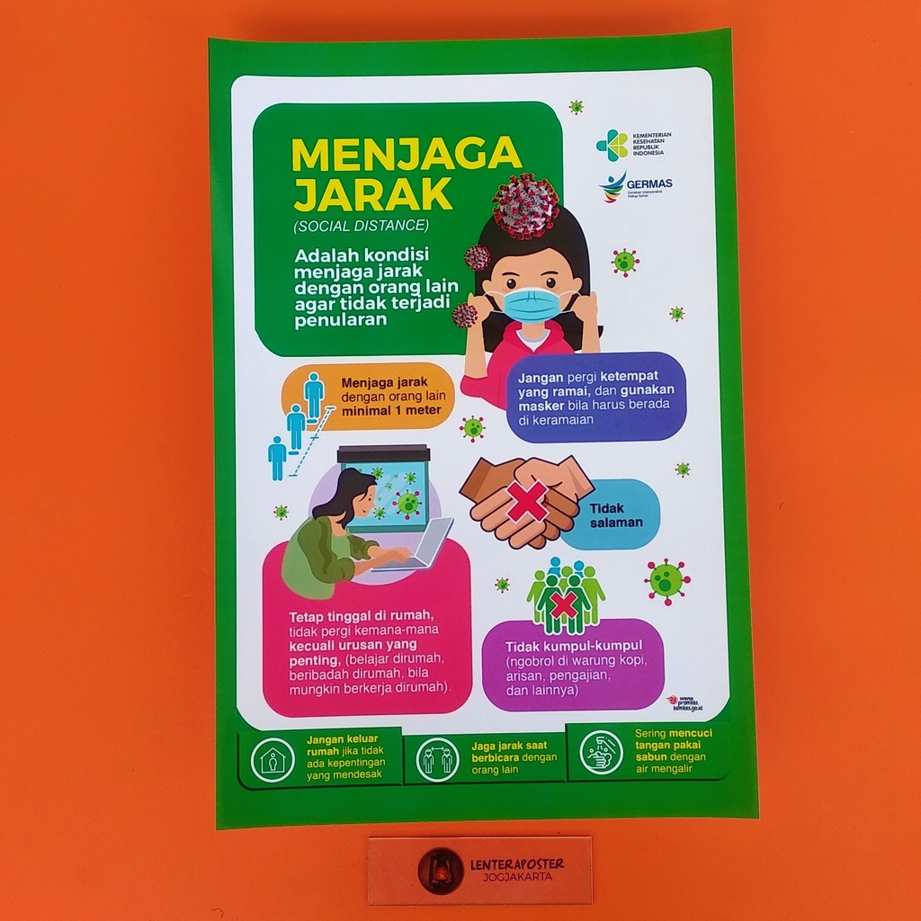 

Poster Kesehatan, Poster menjaga jarak, poster social distancing, Poster terkini