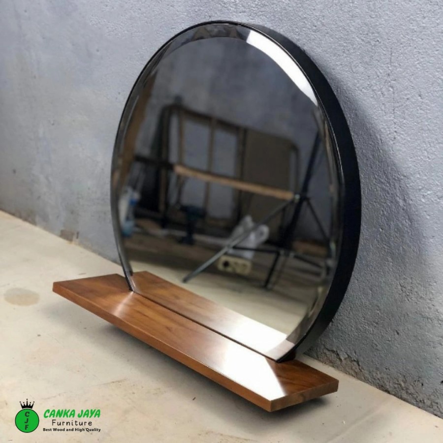 CANKA - Pigura Cermin Kaca Bulat Minimalis Terbaru Murah