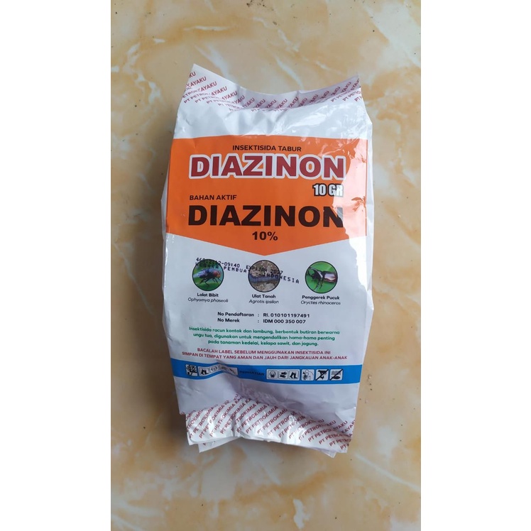 DIAZINON 10 GR 1 KG INSEKTISIDA PEMBASMI HAMA TANAH URET LARVA KUMBANG