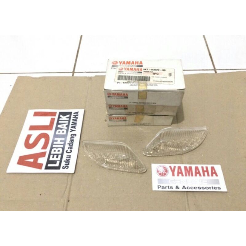 mika lampu depan sein kaca sen lens flasher fizr f1zr 2003 putih 5KT original YGP yamaha