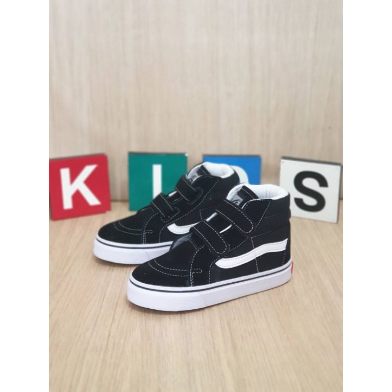 SEPATU ANAK VANS SK8 PEREKAT PREMIUM HIGH QUALITY SEPATU VANS PEREKAT ANAK ANAK