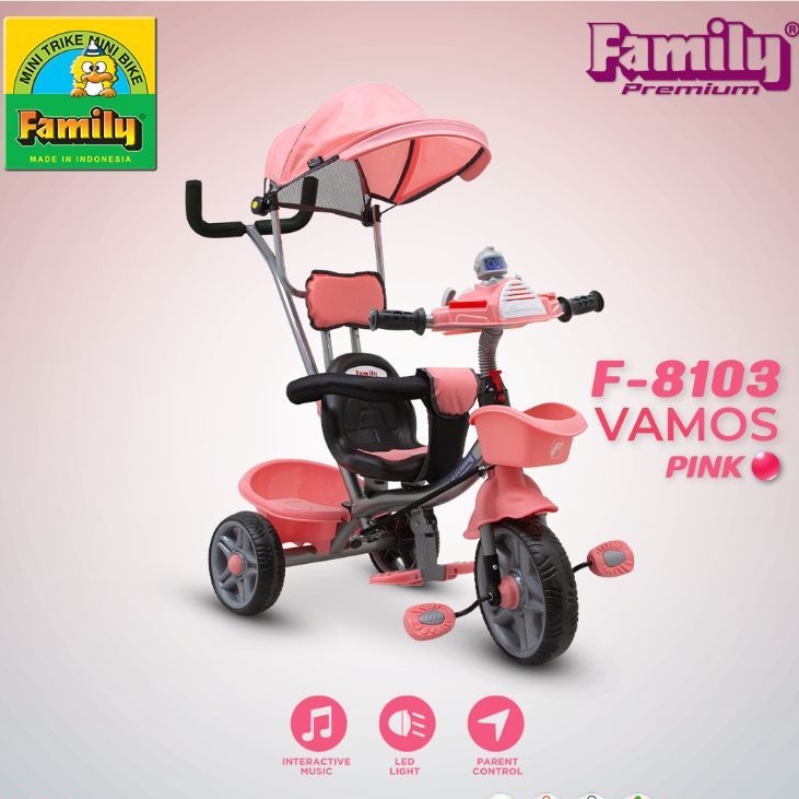 Sepeda Anak Roda Tiga Family Vamos F - 8103 Mainan Anak