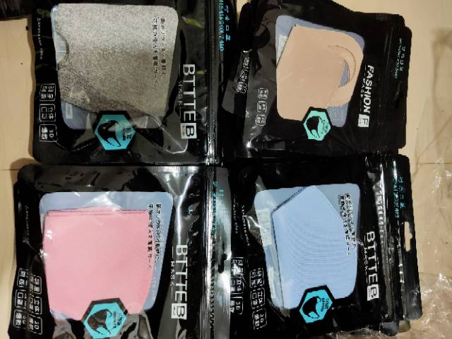 Masker kain tebal 3 lapis model korea kain spons kain dijamin tebal lebih dari scuba paling tebal