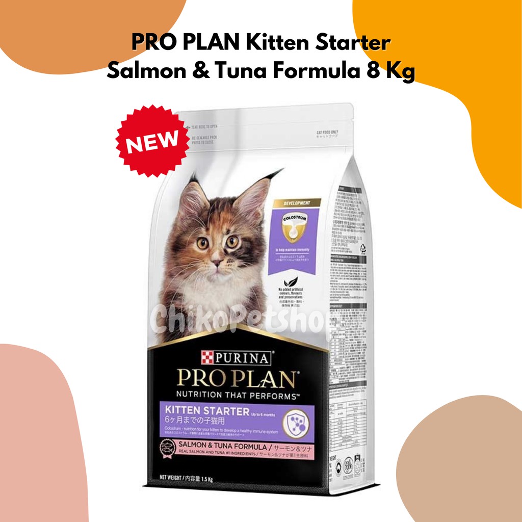 [GRAB GOJEK Only] PRO PLAN Kitten Starter Salmon &amp; Tuna Formula Proplan 8 Kg