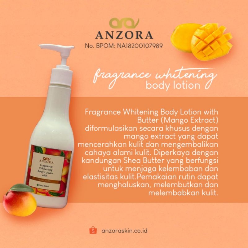 Anzora Perawatan Tubuh ( HANDBODY infuse whitening with spf 15 isi 300 gram)