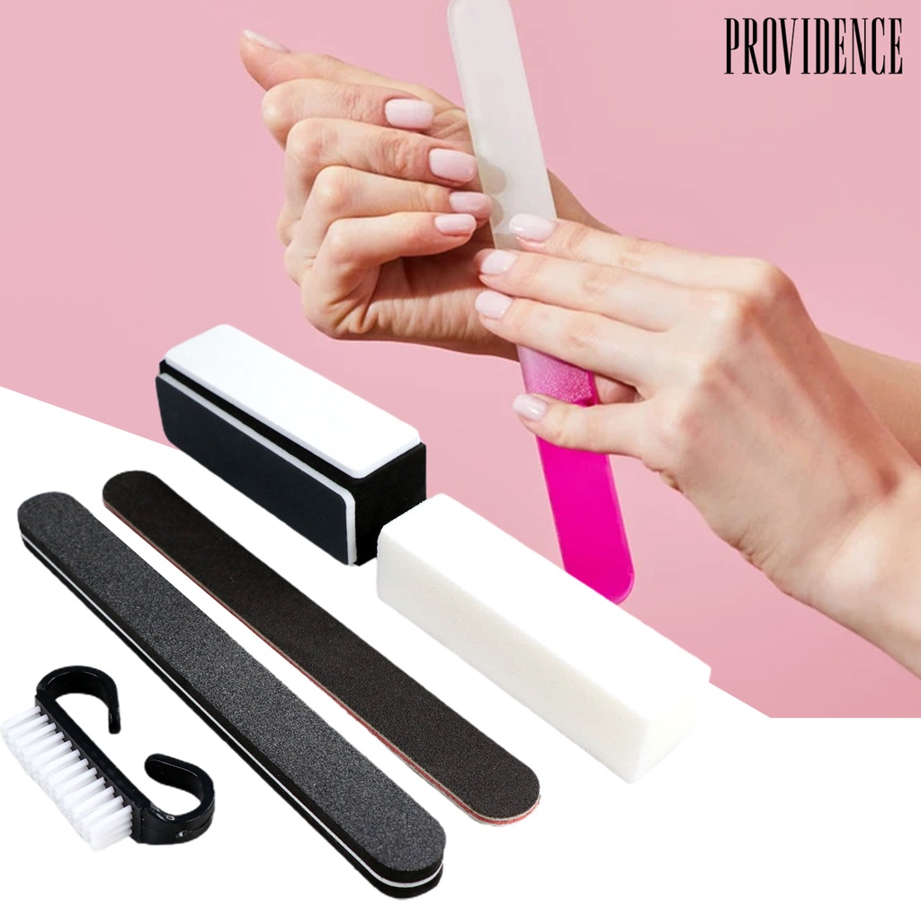 Providence 1 Set Kikir Kuku Multifungsi Anti Abrasion Dengan Brush Buffer Untuk Manicure / Pedicure