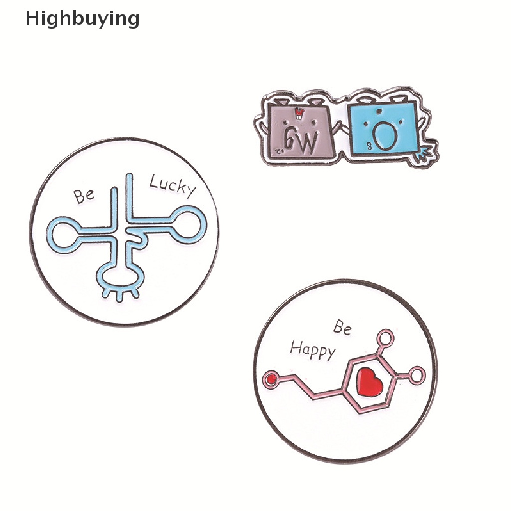 Hbid Bros Pin Enamel Desain Molekul Kimia Keberuntungan OMG Element