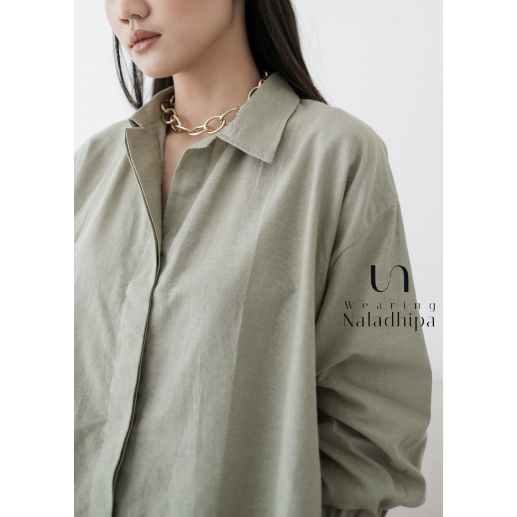 Karlin Shirt - Kemeja Linen Tangan Panjang Wanita