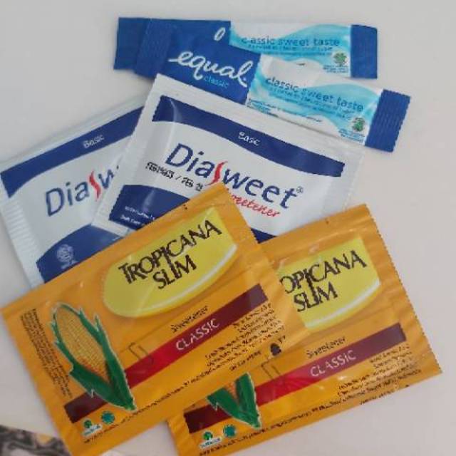 Tropicana slim - diasweet - equal classic sweetener min beli  5 sachet 2.5 gr gula sachet - sugar