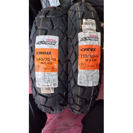 Sepasang Corsa Cross S ADV PCX 160 Upsize 110/80-14 & 140/70-13 tubles dualpurpose