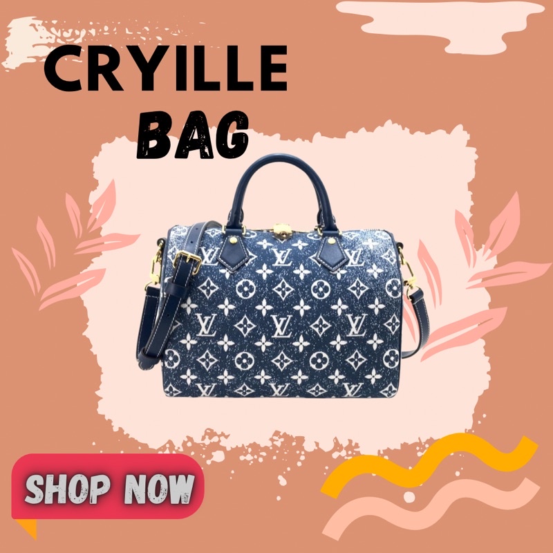 ‼️READY‼️ LV SPEEDY BANDOULIERE 25 DENIM JACQUARD