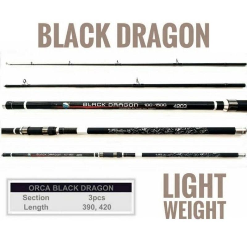 JORAN SAMBUNG 3 ORCA BLACK DRAGON 390 420 ROD ROCK FISHING