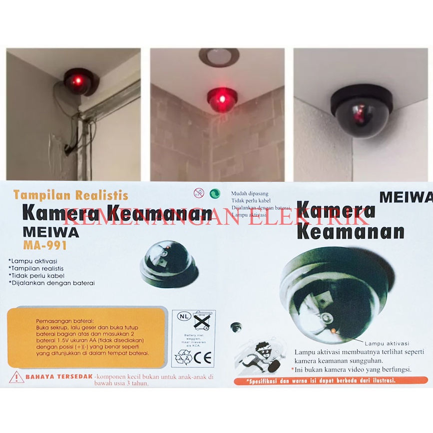 MEIWA CCTV PALSU / DUMMY / FAKE / TIRUAN / SECURITY CAMERA / KAMERA SIMULASI REPLIKA