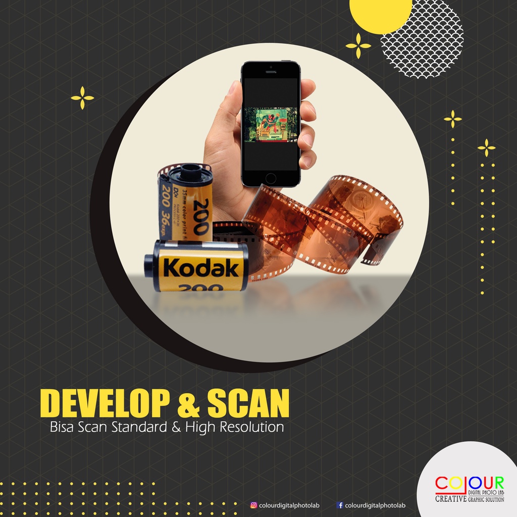 Develop & scan standar / Cuci Roll film 35mm Colour / Ecn - standar