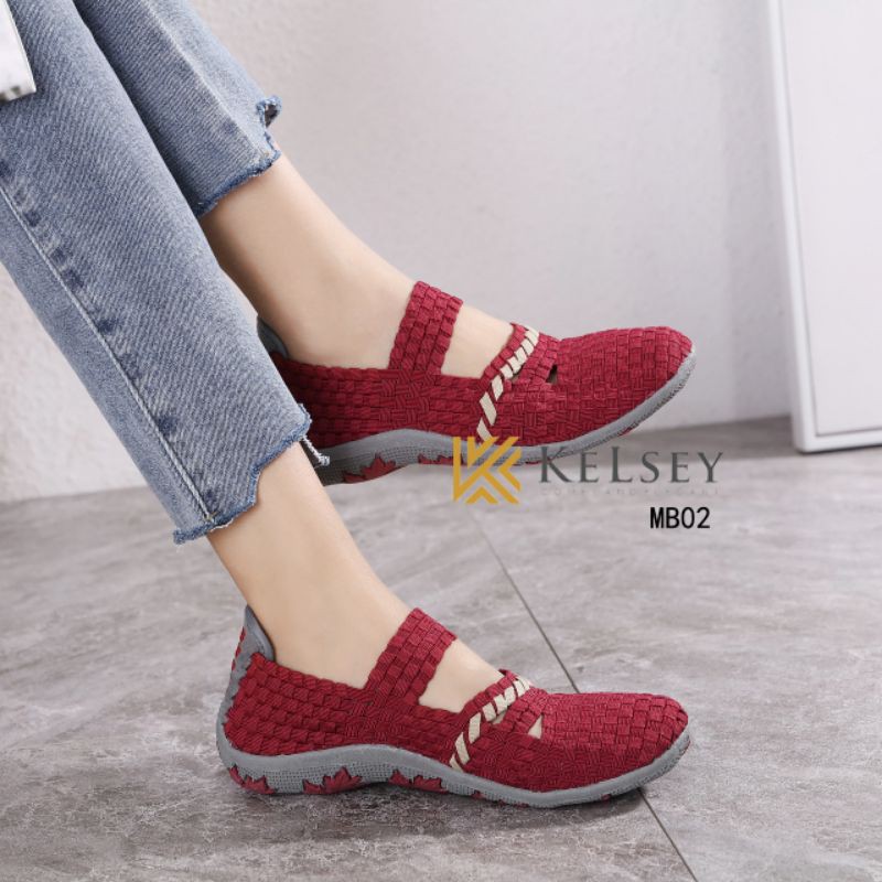 Kelsey Sepatu Rajut Wanita / Sepatu Rajut Flat Women  MB02