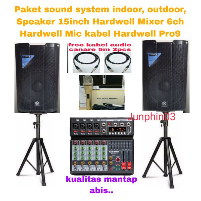 Paket sound system indoor,outdoor, Speaker, Mixer,Mic hardwell