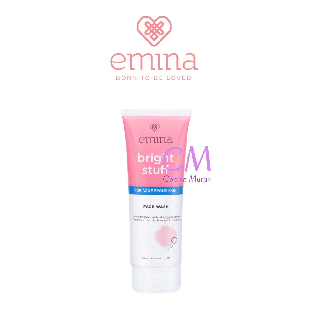 EMINA Bright Stuff Series dan Acne Prone | Moisturizing Cream Toner Face Wash Tone Up Mask Serum-Acne Prone FW 50ml