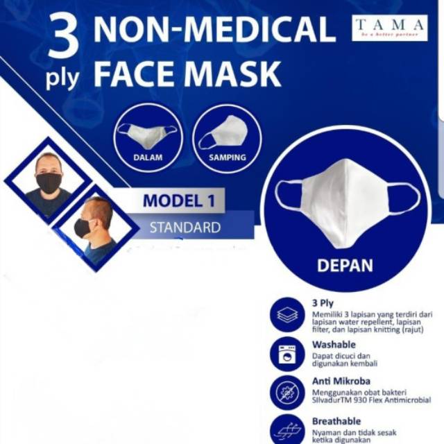 Masker Non Medis 3 PLY MURAH BERKUALITAS / Face Mask / Masker Wajah / Masker Corona