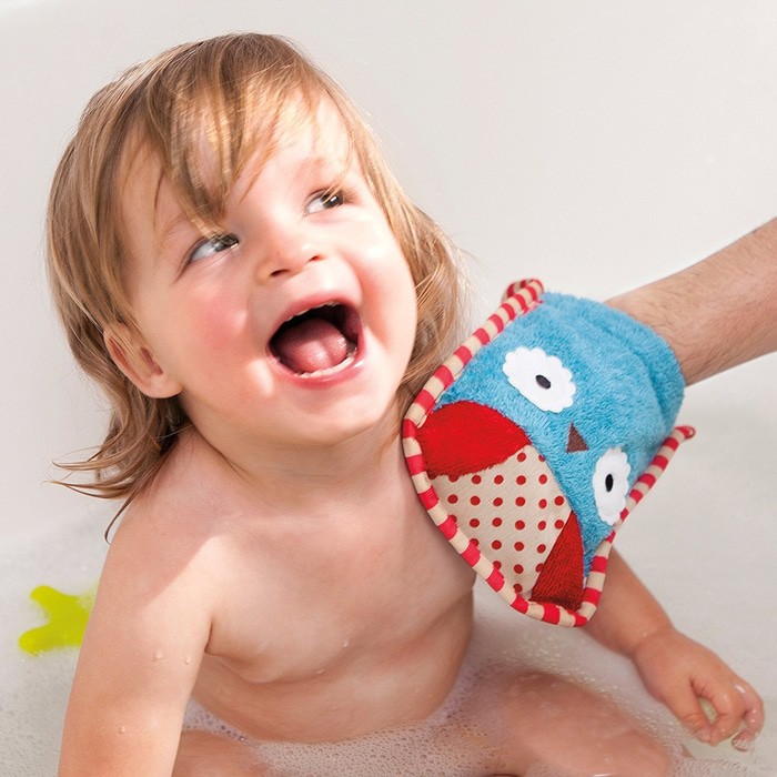 Skip Hop Zoo Wash Mitt Soft Cotton / Kain Gosok Badan Anak Lembut