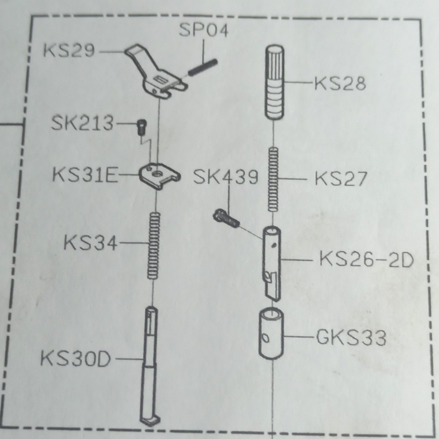 KS31E Tahanan Angkatan Sepatu Mesin Obras F700