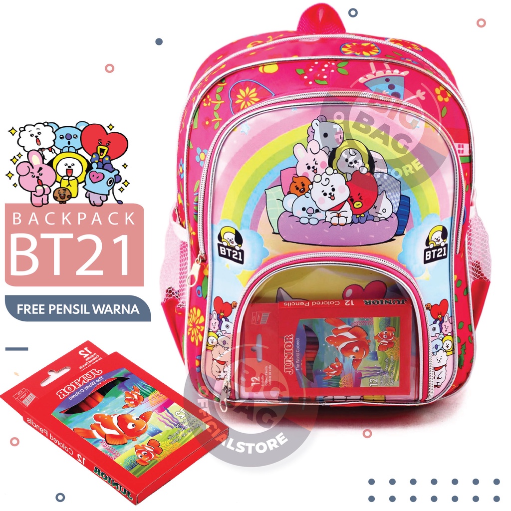 Tas Ransel Sekolah Anak CLEARLY TAS Idol Korea TAS ANAK Korea Pony LOL + FREE PENSIL WARNA TAS SEKOLAH TK / SD Tas Korea School Backpack Hits Terlaris Promo Diskon