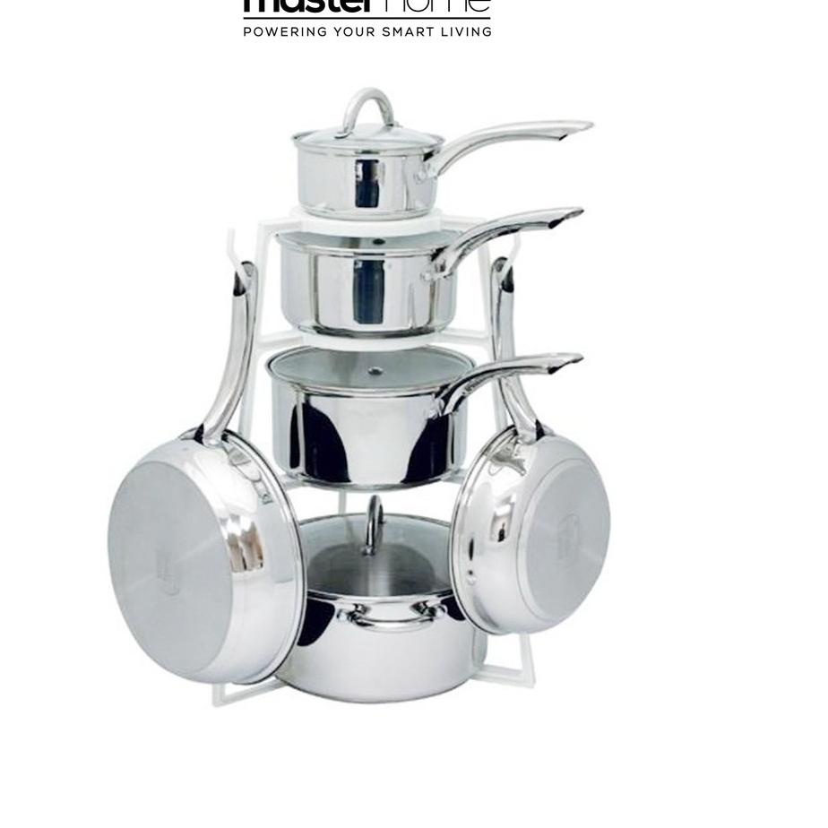 드 Masterhome Rak Panci Holder Organizer 4 Susun MFR03A Serbaguna 4 Tingkat Gantungan Meja Portable C