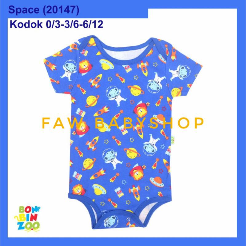 BONBINZOO Jumper Baju Kodok Segitiga Bayi SNI size 0-3/ 3-6/ 6-12 Bulan Bon bin zoo