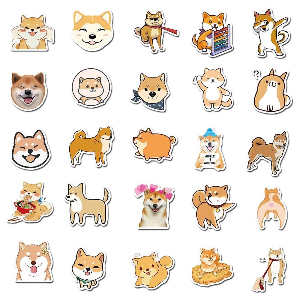 Agustin Jepang Shiba Inu Anjing Stiker Indah 50 Pcs/pack DIY Scrapbook Helm Gitar Stiker Koper Skateboard Hewan Stiker