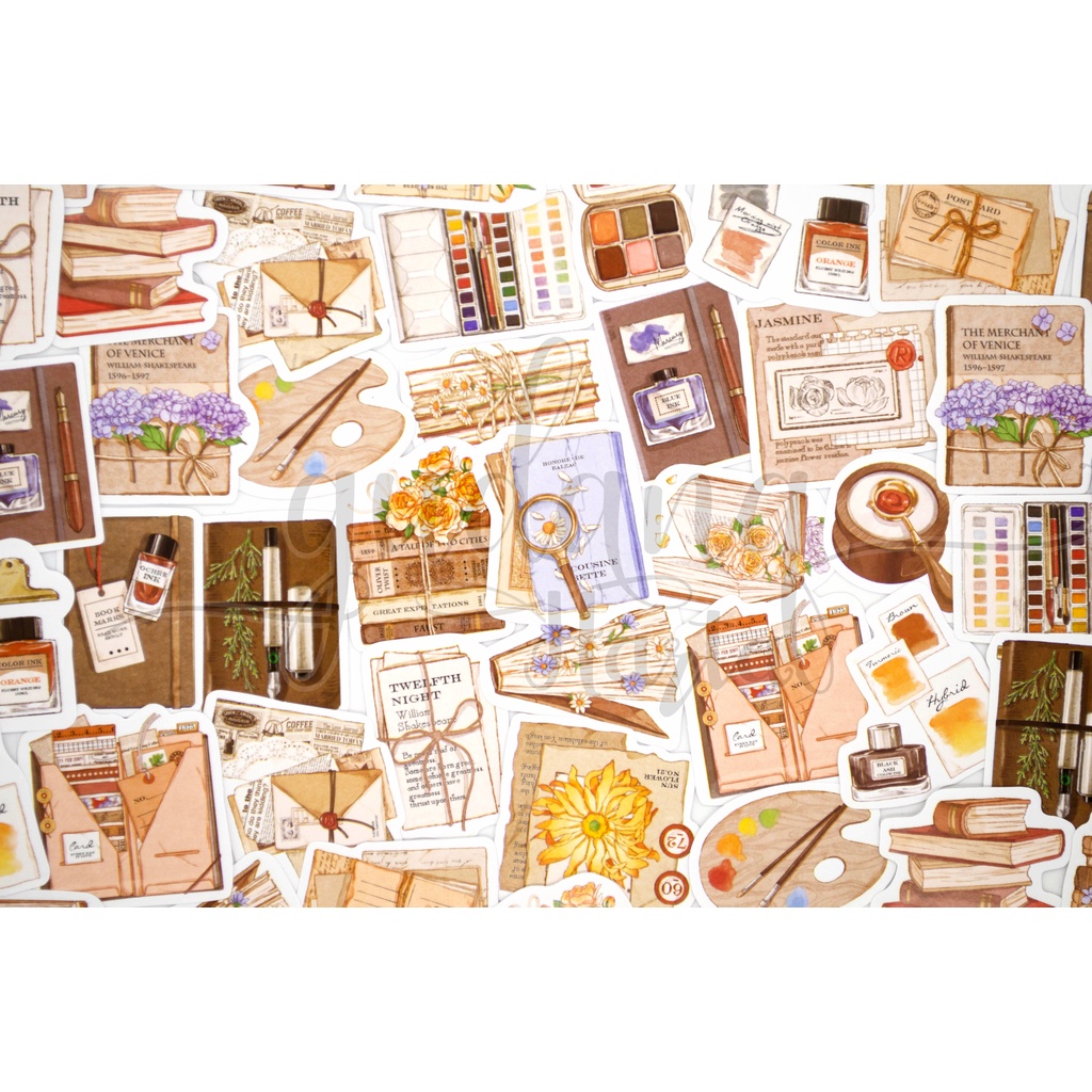 

GCC Stiker Vintage Scrapbook Sticker Motif Buku Deco Stiker GCC 303422