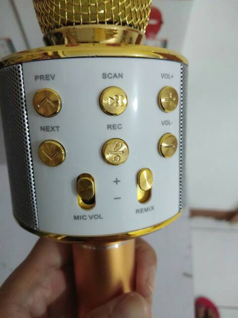 Mic bluetooth wster 858/mic smule wster ws858/mic karaoke/mic ktv