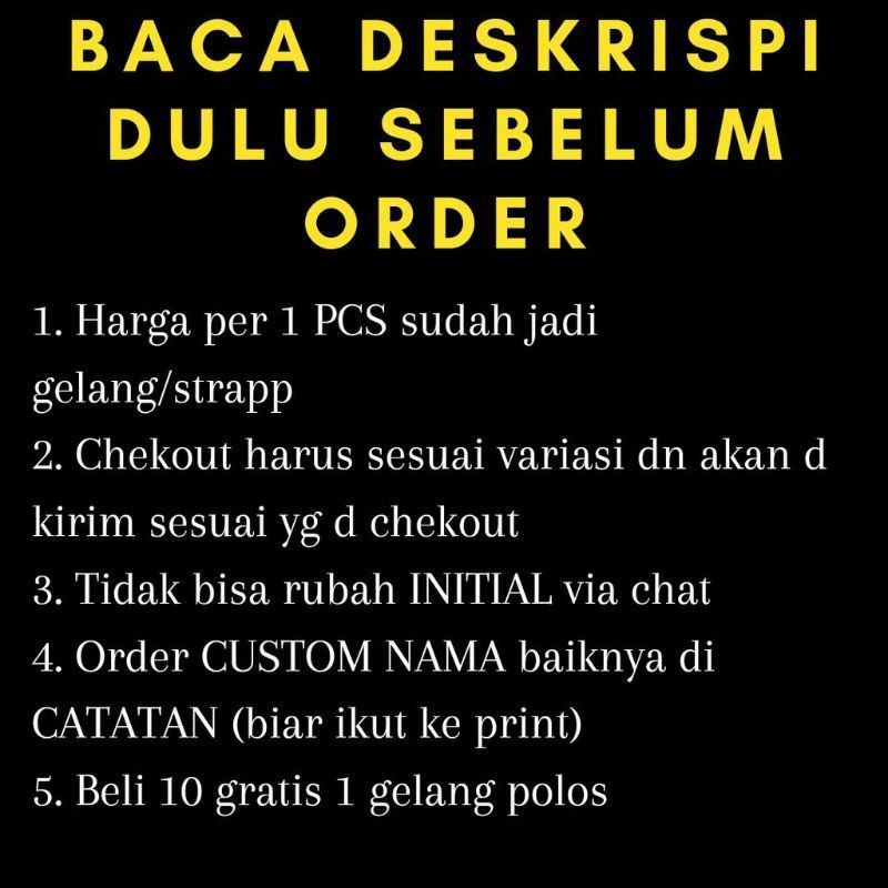 [COD]GELANG NAMA||GELANG INISIAL||GELANG PANGGILAN NAMA||GELANG CUSTOM