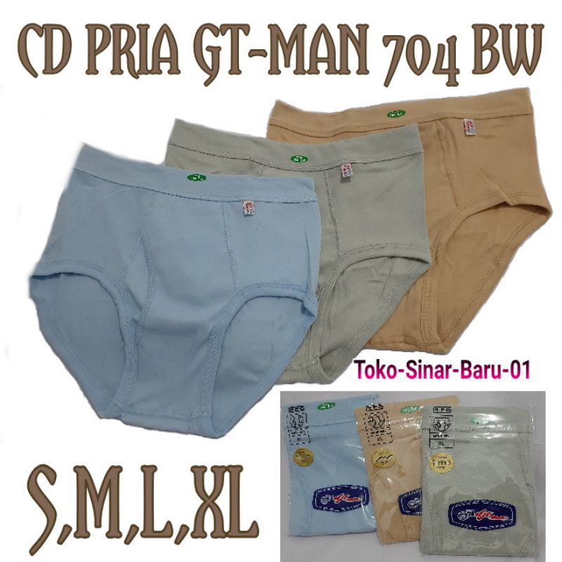 Jual 3 pcs CD GT man 704 BW SIZE S,M,L,XL