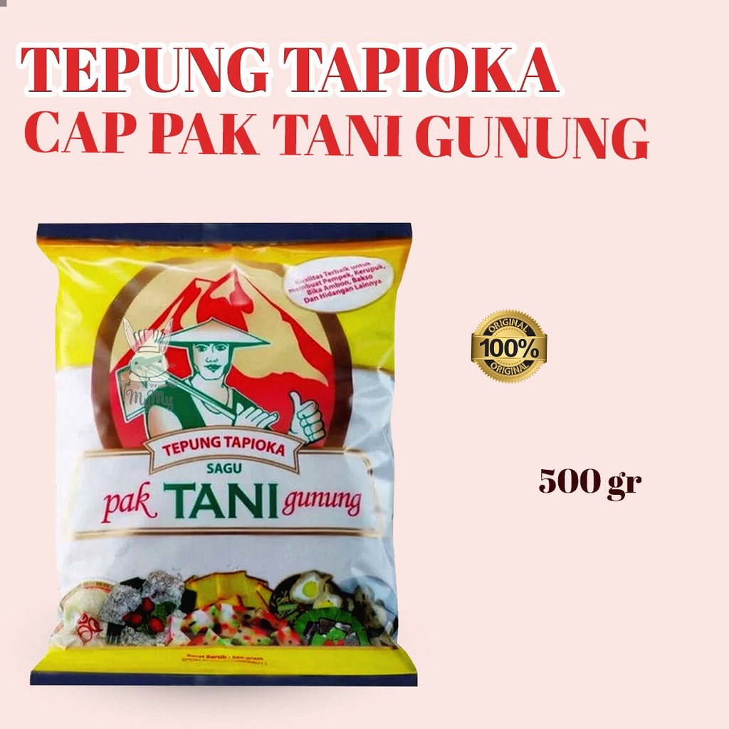 

TEPUNG TAPIOKA CAP TANI GUNUNG 500 GR SAGU FLOUR TAPIOCA