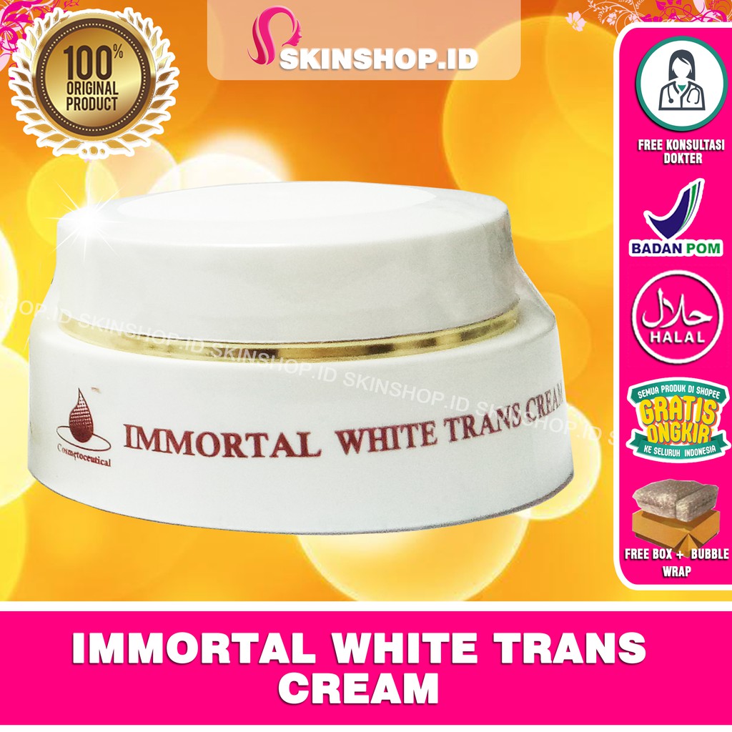 Immortal White Trans CREAM 12,5gr Original  Perawatan mencerahkan &amp; Menyamarkan Noda Hitam BPOM Aman