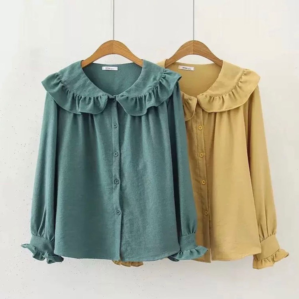 CLARISSA BLOUSE-BLOUSE KOREA-BLOUSE WANITA-ATASAN WANITA-KOREAN TOP-ATASAN KOREA-KOREA STYLE