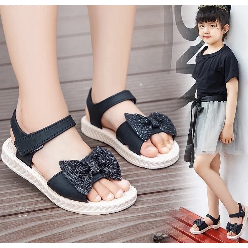 Sandal Anak Perempuan Jelly Tali Velcro Pita Glitter Breslin Winola Collection WNL 8898-A4