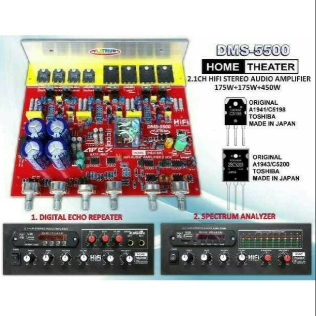 KIT POWER HOME THEATER 2.1 SPECTRUM ANALYZER DMS-5500