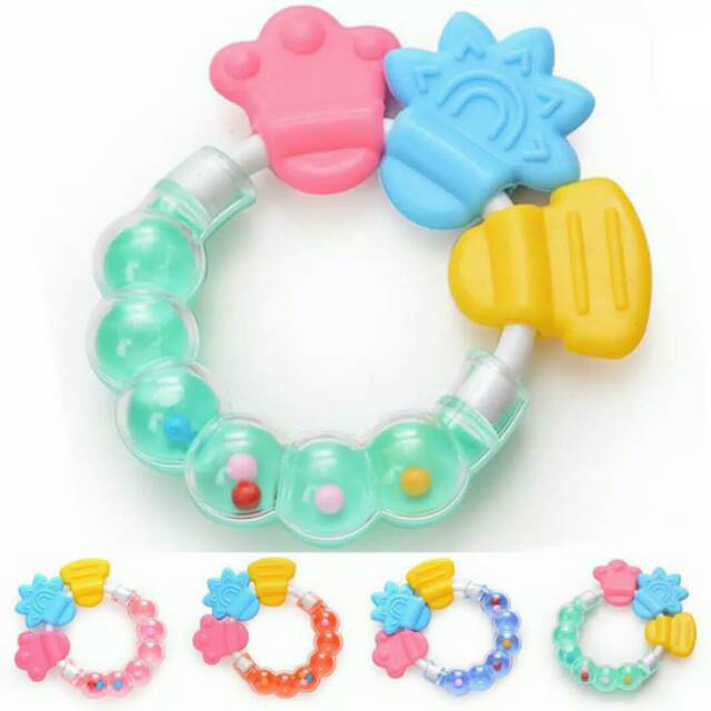 Ball Teether Import Gigitan Bayi Rattle