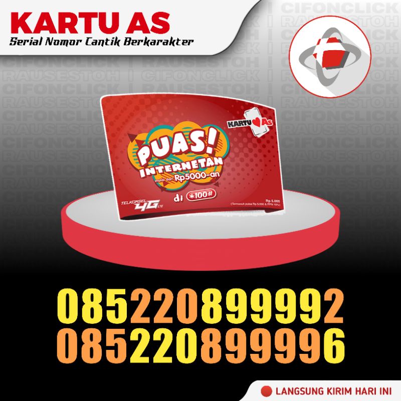 KARTU AS PERDANA NOMOR CANTIK MURAH SERI KUARTET 9999