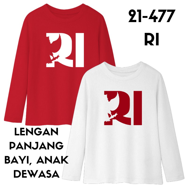 Baju Kaos REPUBLIK INDONESIA Anak dan Dewasa Bahan Katun Combed 30s