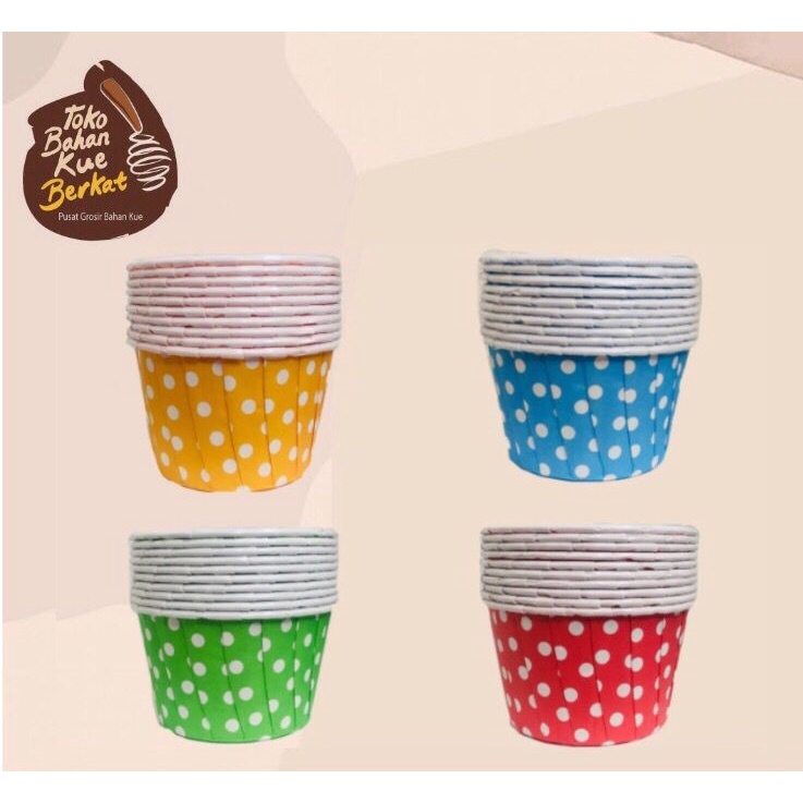 CUP MOMMA MULTI DESIGN POLKADOT  ISI 100 PCS / CUP CAKE