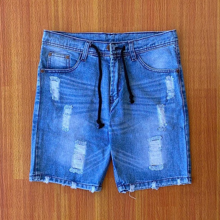 BISA COD | Celana Jeans Pendek Sobek-sobek Celana Pendek Ripped Jeans