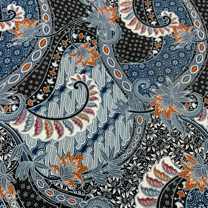 KAIN BATIK KATUN HALUS METERAN KODE RTN 0002 - Biru