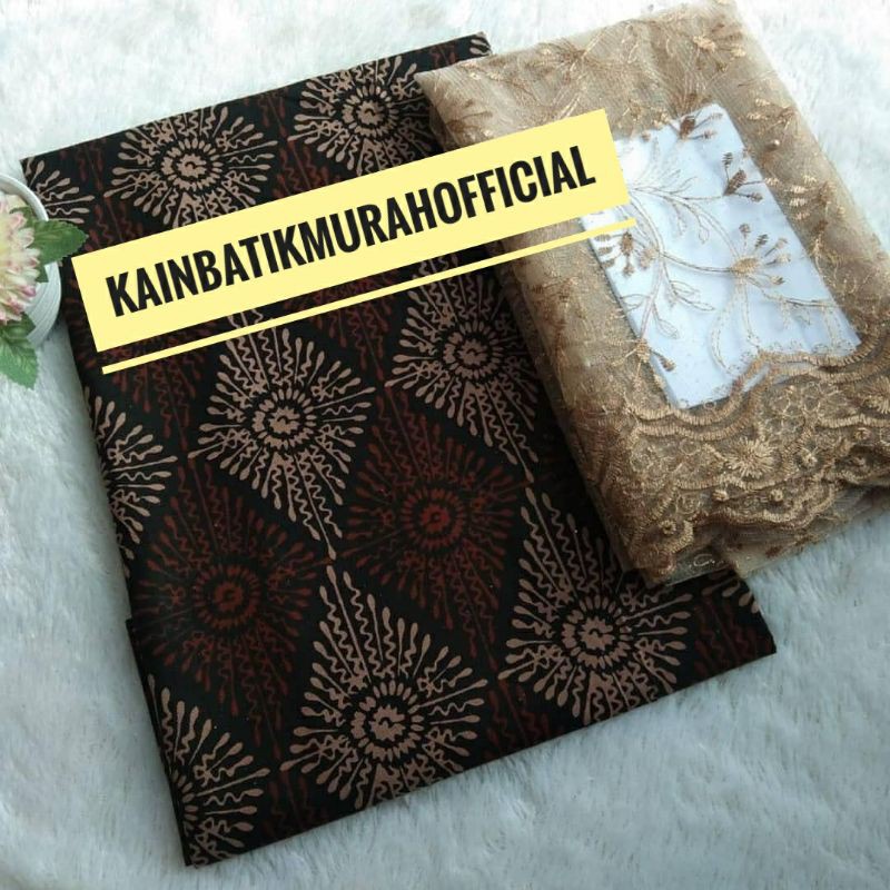 Kain Batik Jarik Kebaya Brukat Kode 1086 Couple Katun Printing Sogan Lawasan Seragam Bridesmaid Rok 